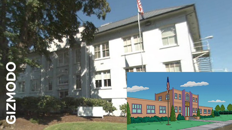 Illustration for article titled What The Simpsons' Springfield Looks Like in Real Life